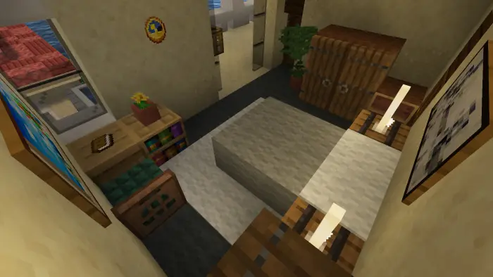 Cozy villa bedroom with decor and lighting