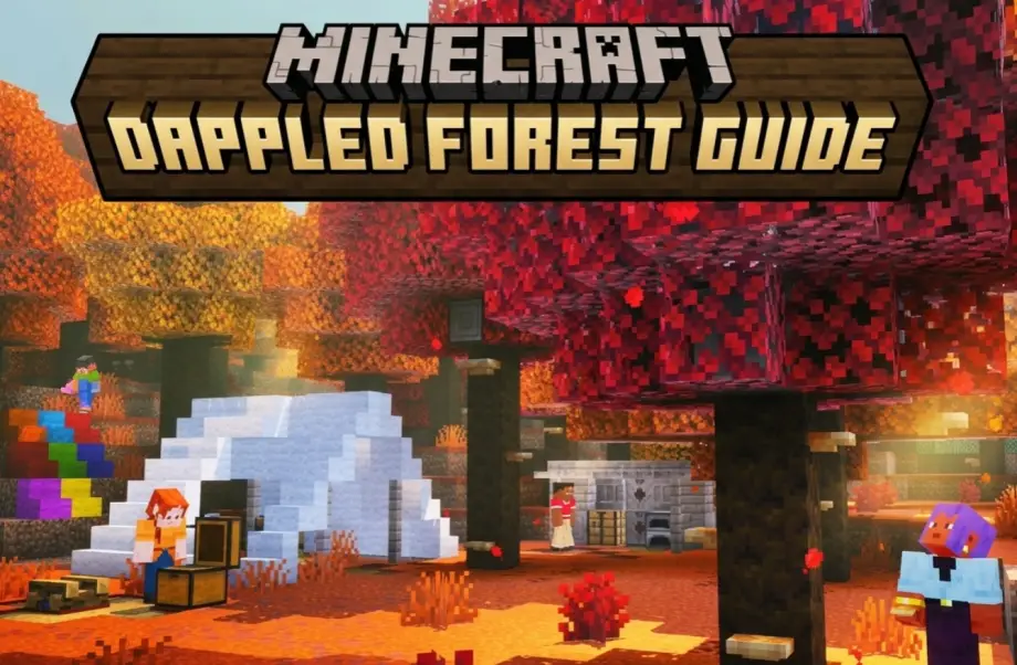 Thumbnail: Minecraft Dappled Forest Guide: Poplar Trees, Wool Stairs, and More