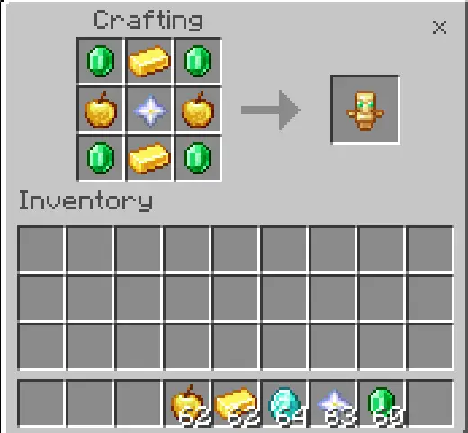 Crafting recipe for a Totem of Undying