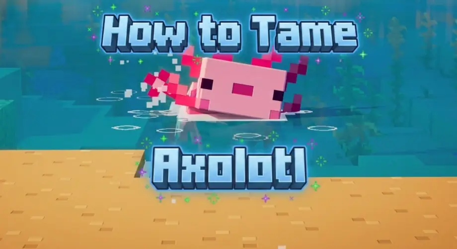 Thumbnail: How to "Tame" an Axolotl in Minecraft Bedrock