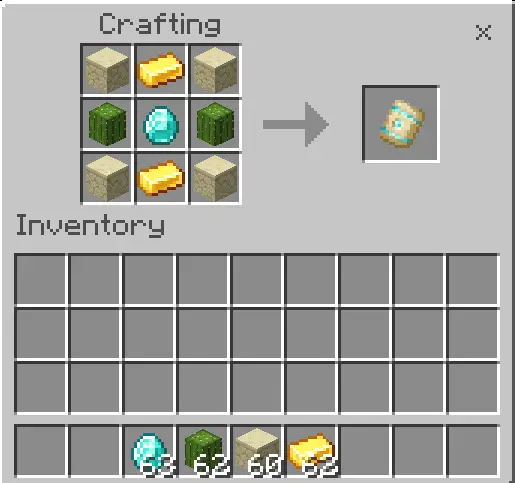 Custom recipe for crafting a totem.