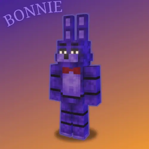 Blocky purple Bonnie animatronic character