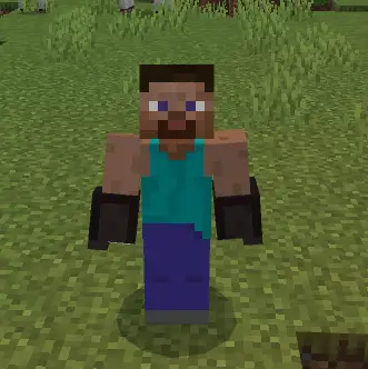 Character wearing black gauntlet weapons