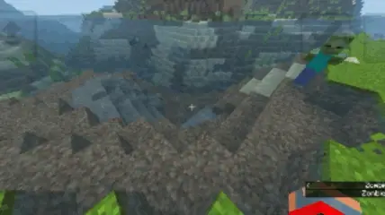 Realistic water and detailed terrain with zombie