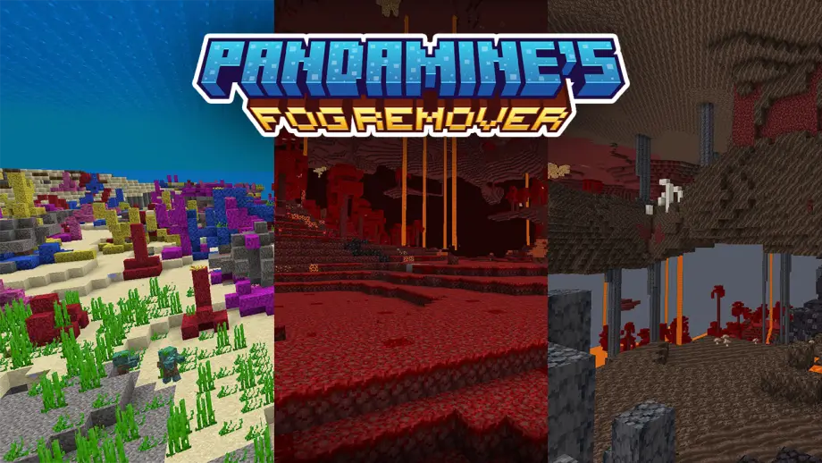 Thumbnail: PandaMine's Fog Remover - No Lava Fog, No Water Fog, No Powder Snow Fog, No Nether Particles