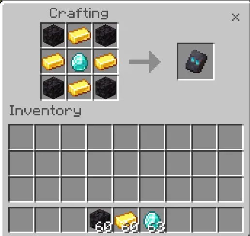 Crafting recipe for a rare item shown