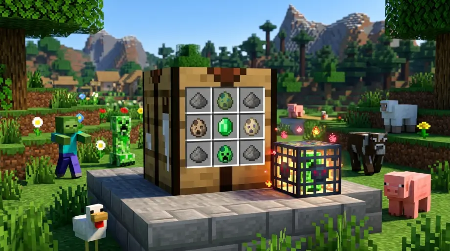Thumbnail: Spawn Egg Recipes & Spawner Block