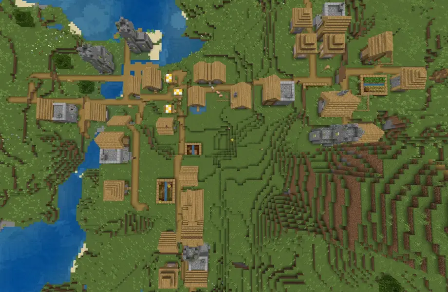 Thumbnail: Village with 5 Blacksmiths and 3 Churches Seed