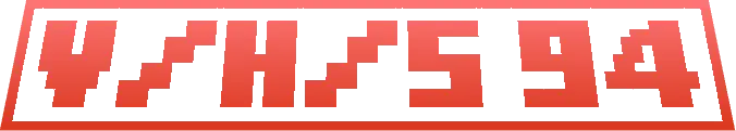 ALT text Pixelated red VHS 94 logo
