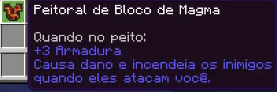 Magma chestplate stats and abilities shown