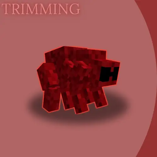 Blocky red horror creature with black eyes