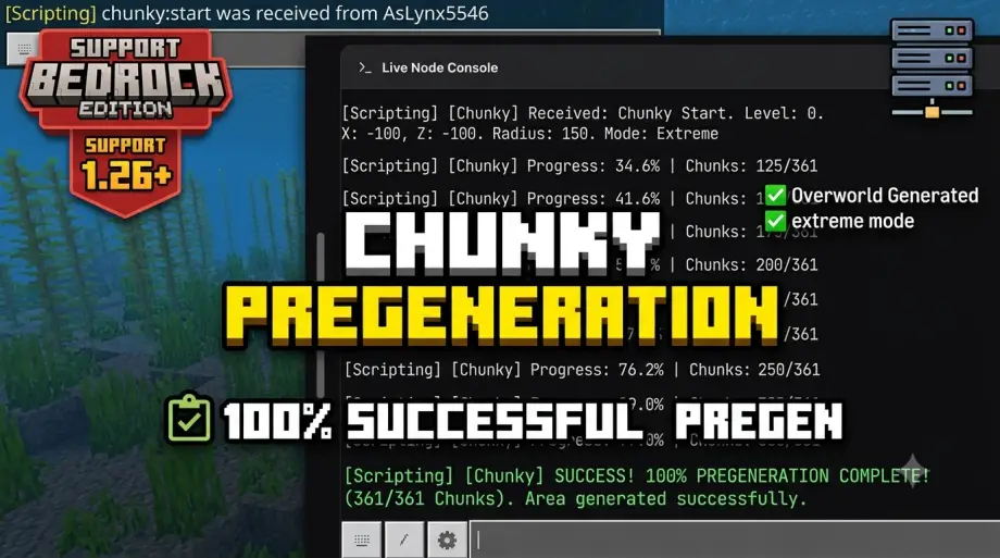 Thumbnail: Chunky Pregenerator - World Chunk Pregenerator for BDS & Realms
