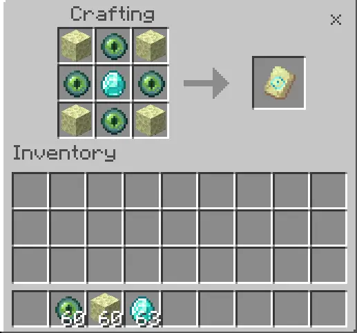 Crafting recipe for a Totem of Undying