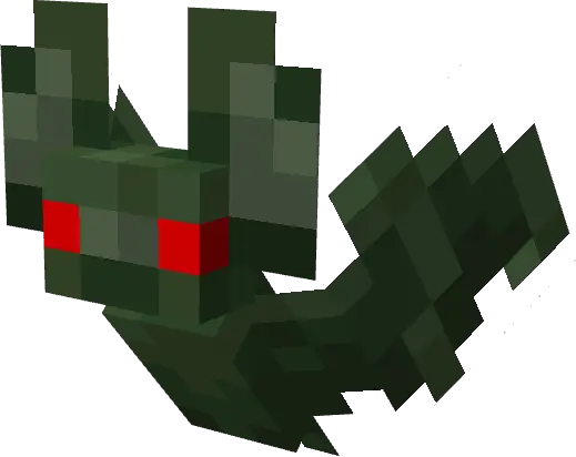 Blocky dark creature with glowing red eyes