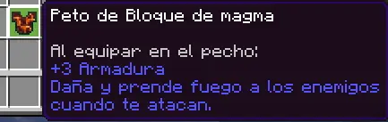 Magma block chestplate armor stats tooltip