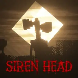Siren Head silhouette at sunset
