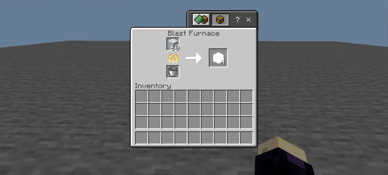 Blast furnace crafting glowing block