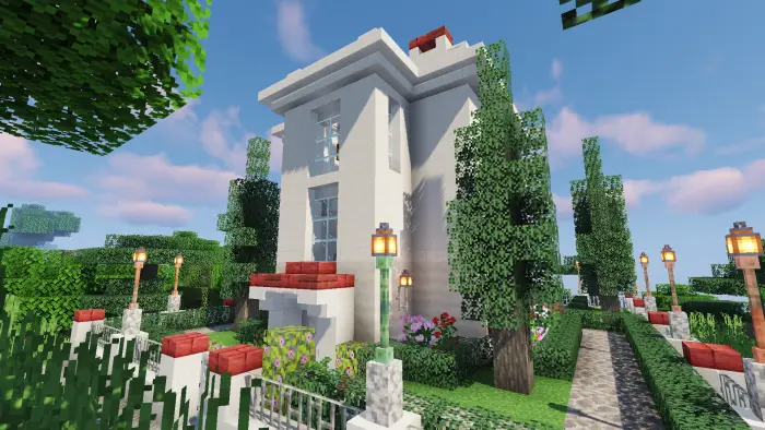 Modern two-level villa with pool and garden