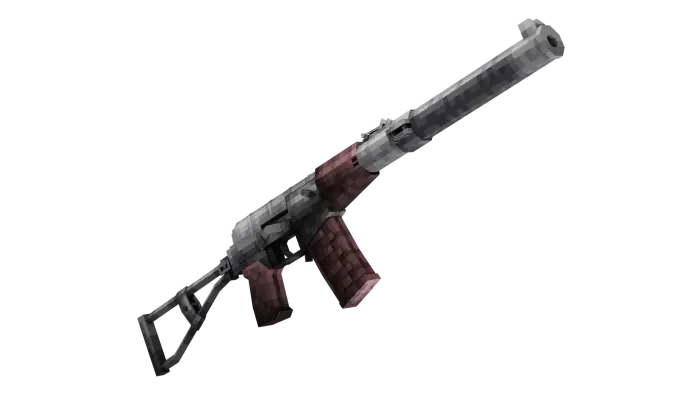 Pixelated 3D rifle mod weapon model