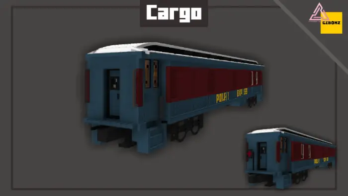 Blocky Polar Express cargo train car