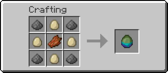 Crafting recipe for a custom spawn egg