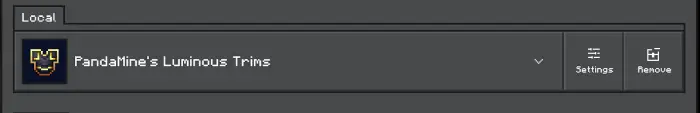Luminous Trims texture pack selected