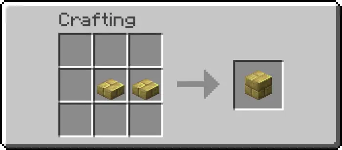 Two slabs crafted into one full block