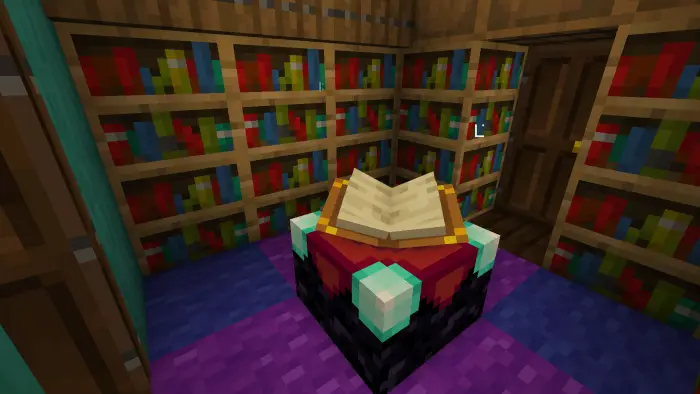 Enchanting room with bookshelves and table