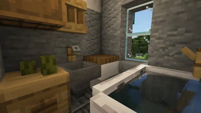 Cozy cottage kitchen with window view