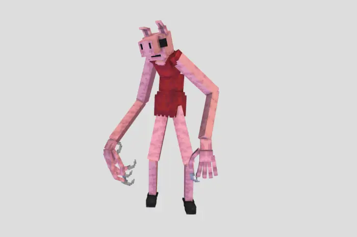Creepy Peppa Pig boss with clawed hands