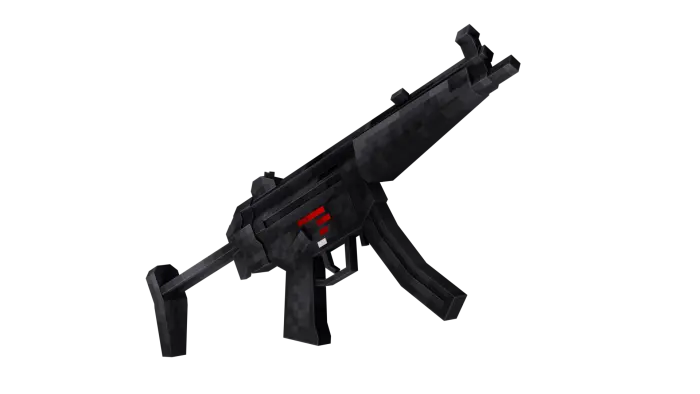 Pixelated black submachine gun mod weapon