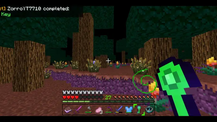 Player explores a dark, mystical forest realm