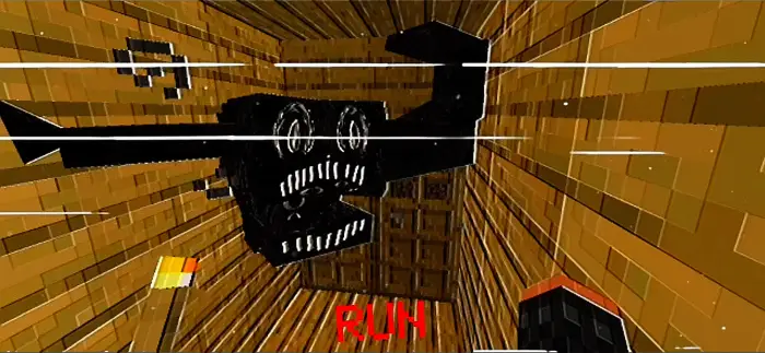 Terrifying black creature with long arms attacks