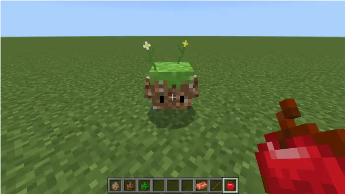 Cute grass block companion with flowers.