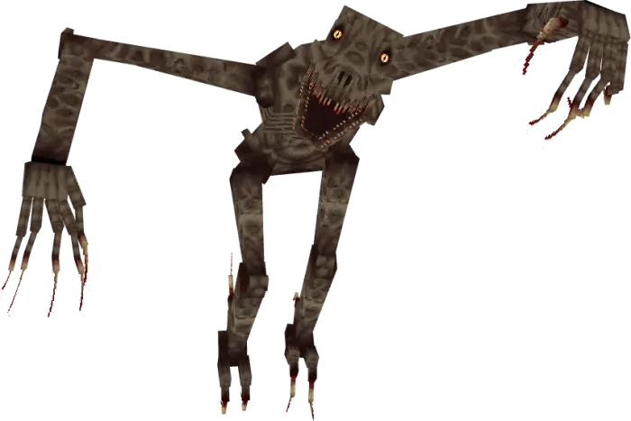 Creepy cave-dwelling creature with claws