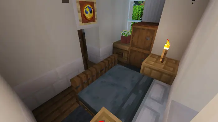 Cozy Victorian bedroom with decor and torch