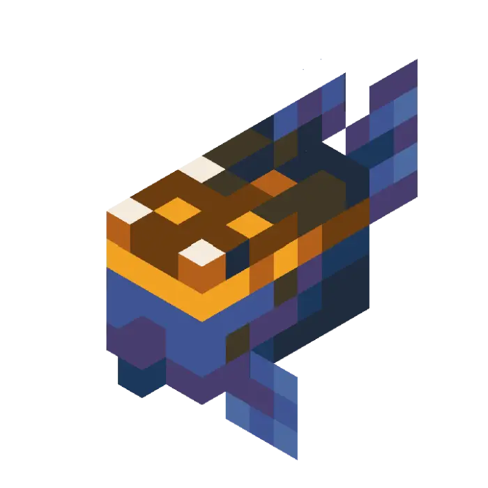 Blocky boxfish mob with vibrant colors