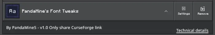 ALT text Font tweaks pack details and options