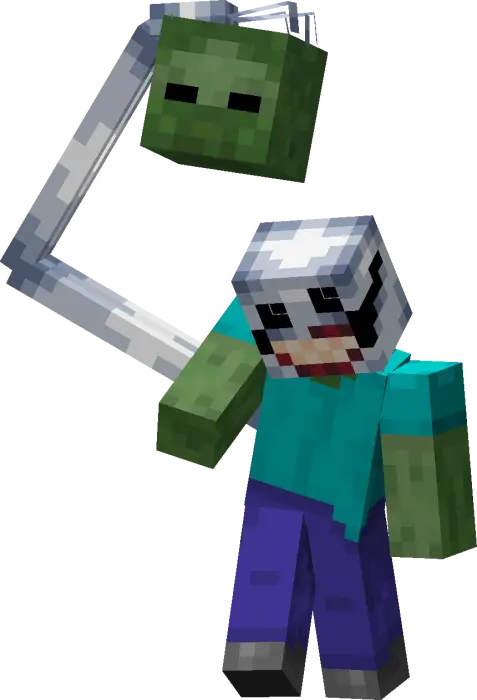 Masked hostile mob with zombie disguise