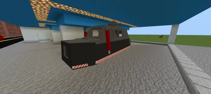 Armored black tornado interceptor vehicle
