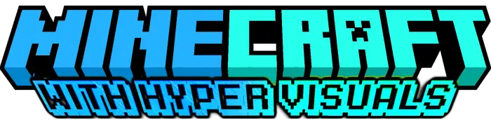 Blocky logo with WITH HYPER VISUALS text