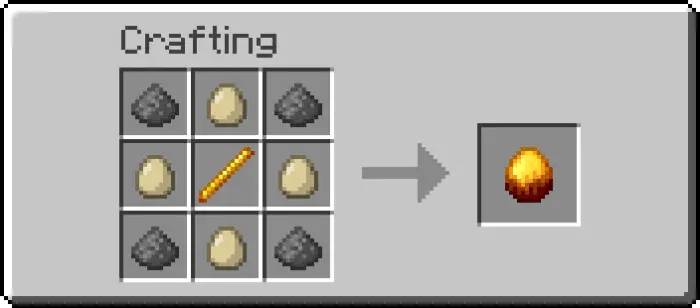Crafting recipe for a spawn egg item