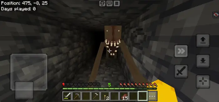 Stealthy cave mob with camouflaged eyes