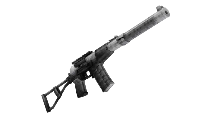 Pixelated 3D rifle model for weapon mod