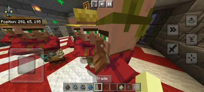 Villagers with animated eyes and gestures