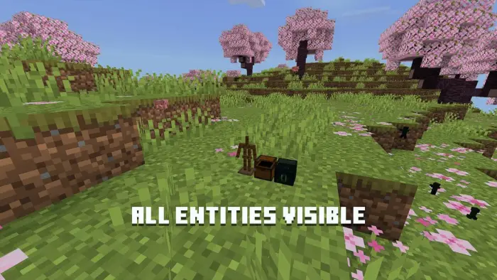 Entities outlined and visible on grassy field