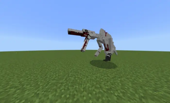 Mutated spinosaurus prowls grassy terrain