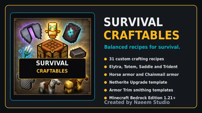 Rare item crafting recipes showcase