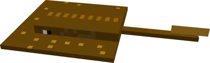 Blocky brown stingray with a long tail
