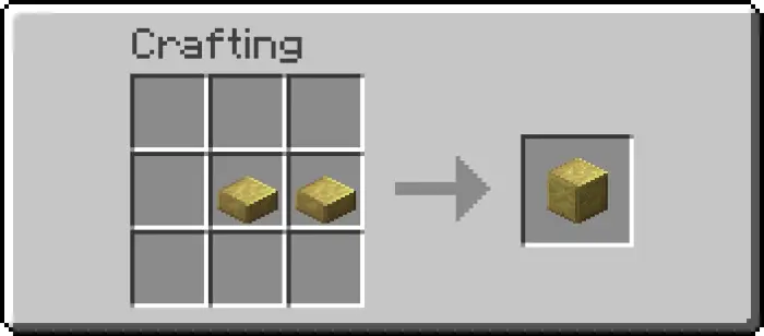 Two slabs crafted into one full block